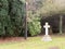 white gravestone cemetery grass close up graveyard cross english
