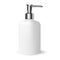 White Gray Cosmetic Bottle beauty products with silvery pump cap