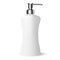 White Gray Cosmetic Bottle beauty products with silvery pump cap