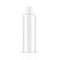 White gray tall round bottle with cap for cosmetic or cologne