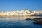 White Greek architecture of Naoussa on Paros island.