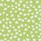 White and Green Abstract Gestural Spring Flowers Vector Seamless Pattern. Simple Clean Floral Backrgound.