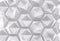 White gypsum wall panel with 3D effect. Volumetric gypsum texture