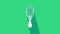 White Hair brush for dog and cat icon isolated on green background. Brush for animal fur. Pet accessory. 4K Video motion