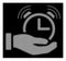 White Halftone Alarm Service Icon