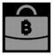 White Halftone Bitcoin Accounting Case Icon