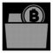 White Halftone Bitcoin Folder Icon