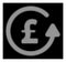 White Halftone Chargeback Pound Icon