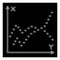 White Halftone Dotted Functions Plot Icon