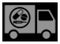 White Halftone Drugstore Truck Icon