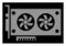 White Halftone Dual GPU Videocard Icon