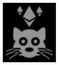 White Halftone Ethereum Crypto Kitty Icon