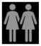 White Halftone Lesbi Couple Icon