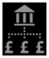 White Halftone Pound Bank Payments Icon