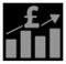 White Halftone Pound Business Chart Icon