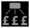 White Halftone Pound Financial Scheme Icon