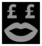 White Halftone Pound Prostitution Smiley Icon