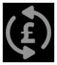 White Halftone Refresh Pound Price Icon