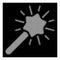 White Halftone Wizard Wand Icon