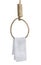 White hand towel hanging is on rope noose with hangman`s knot hanging