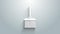 White Handle broom icon isolated on grey background. Cleaning service concept. 4K Video motion graphic animation