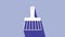 White Handle broom icon isolated on purple background. Cleaning service concept. 4K Video motion graphic animation