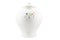 White handmade vase of ceramics over white isolate