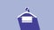 White Hanger wardrobe icon isolated on purple background. Clean towel sign. Cloakroom icon. Clothes service symbol