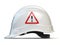 White hard hat, safety helmet on white