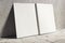 White hardcover notebook side