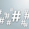 White Hashtag Symbols