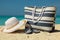 White hat and beach bag