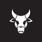 White head isolated cow scare logo design, vector graphic symbol icon illustration creative idea