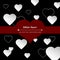 White heart love arrow Valentine`s Day, black background, greeting card, text red space, posters, brochure, banners , Wallpaper