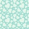 White hearts on eggshell blue background  Love seamless pattern.