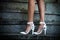 White high heel shoes