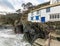 White Holiday Cottage by the Sea, on the coast path,Polperro, Cornwall, UK