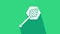 White Honey dipper stick icon isolated on green background. Honey ladle. 4K Video motion graphic animation