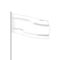 White horizontal waving flag