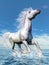 White horse freedom - 3D render