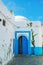 White house with blue door, Bizerte, Tunisia