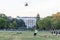 White House South Lawn with departing VH-3D Sea King Helicopter