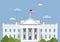 White house vector flat illustration.