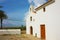 White Ibizan church of the workers of the salt flats of the Balearic islands