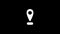 White icon of location appears on a black background.