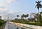 white indian palace closeup cloudy sky landscape