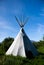 White indian tipi tent,