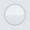 White interface round button. Blank 3d icon