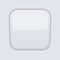 White interface square button. Blank 3d icon