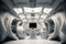 white interior of utopian futuristic moonbase, neural network generated art